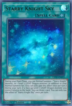 Yugioh! LP Starry Knight Sky - GFTP-EN032 - Ultra Rare - 1st Edition Lightly Pla - Image 1