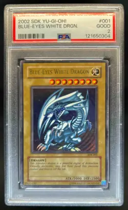 2002 Yu-Gi-Oh! Starter Deck: Kaiba Blue-Eyes White Dragon #SDK-001 PSA 2 - Image 1