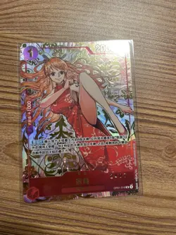 One Piece TCG Card Game Chinese Nami OP01-016 R Exclusive 1st Anniversary Alt - Image 1