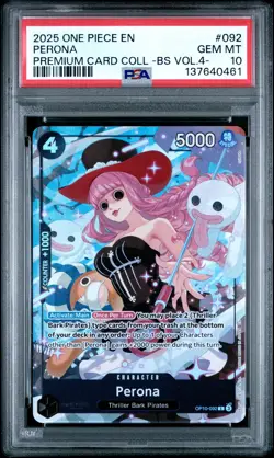 2025 ONE PIECE PREMIUM COLLECTION BEST SELECTION VOL.4 #092 PERONA PSA 10 - Image 1