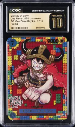2025 ONE PIECE JPN PC: ONE PIECE DAY'25 - PROMO MONKEY D. LUFFY CGC 10 PRISTINE - Image 1