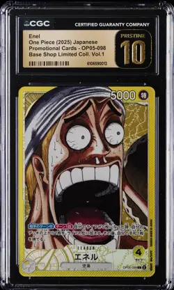 2025 ONE PIECE JPN BASE SHOP LIMITED COLLECTION VOL. 1 ENEL CGC 10 PRISTINE - Image 1