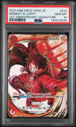 2023 ONE PIECE JPN AWAKENING OF THE NEW ERA 1ST ANNIV SIG MONKEY D. LUFFY PSA 10 - Image 1