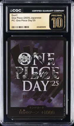 2025 ONE PIECE JAPANESE PC: ONE PIECE DAY'25 DON!! CGC 10 PRISTINE - Image 1