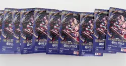 10x One Piece OP14 - THE AZURE SEA’S SEVEN - Sleeved Blister Booster Packs Lot - Image 1