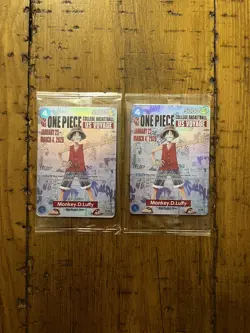 One Piece Monkey.D.Luffy College Basketball US Voyage SEALED - 2 cards - Image 1