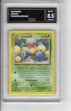 2001 JUMPLUFF NEO REVELATION SET RARE HOLO-FOIL POKEMON CARD 9/64 GMA 8.5 - Image 1