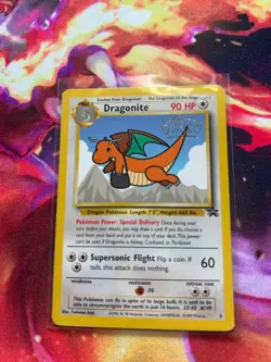 Pokemon Card - Dragonite (Movie) WB WoTC Black Star Promo #5 Promo - Image 3