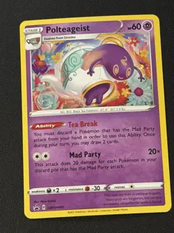 Pokemon Card Polteageist SWSH081 Holo Promo Shining Fates Near Mint - Image 1