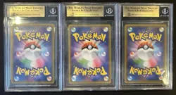 BGS 9.5 Pokemon Card Game Japanese Tag Team GX RR 3 Card Set Bulk Holo - Image 5