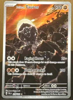 Pokemon Paldean Tauros 218/193 Sv02: Paldea Evolved Illustration Rare Holo Card - Image 1