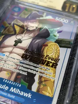 CGC 10 PRISTINE Dracule Mihawk P-081 Pre-Release Winner Promo One Piece Card Eng - Image 2