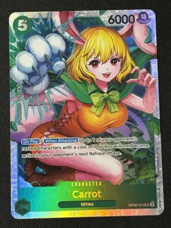 2025 One Piece Card Game: Premium Vol 2 PRB02 The Best SR Carrot #OP08-023 - Image 1