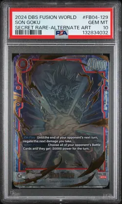 2024 DRAGON BALL SUPER CARD GAME FUSION WORLD ULTRA LIMIT SON GOKU PSA 10 - Image 1