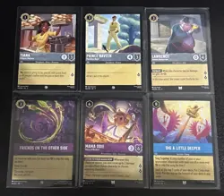 Disney Lorcana The Princess and the Frog Theme 6 Card Lot Tiana/Prince Naveen - Image 1