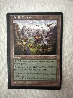 MTG Magic The Gathering Card Griffin Canyon Visions Regular - Image 1