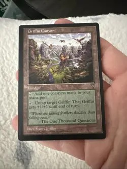 MTG Magic The Gathering Card Griffin Canyon Visions Regular - Image 2