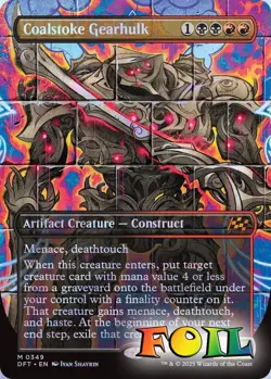 Coalstoke Gearhulk Borderless 0349 MTG Aetherdrift Mythic NP Foil - Image 1