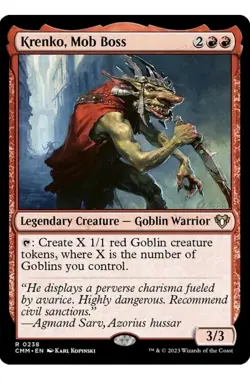 Krenko, Mob Boss **FOIL** - CMM Rare! NM Mint! - Image 1