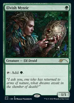 MTG Elvish Mystic (475) - Foil, NM-Mint, English Secret Lair Drop Series - Image 1