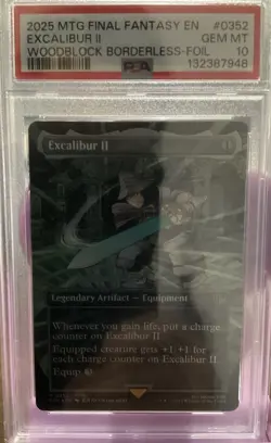 2025 MTG Final Fantasy Excalibur II Woodblock Borderless Foil PSA 10 - Image 1