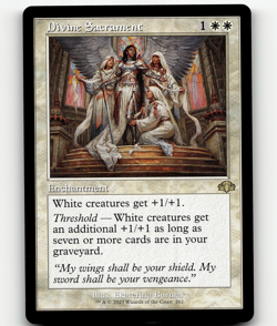 MTG Divine Sacrament (Retro Frame) Regular Dominaria Remastered Rare - Image 1
