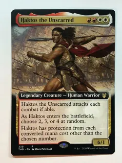 MTG Theros Beyond Death Haktos the Unscarred (Extended Art) 339 NM/M - Image 1