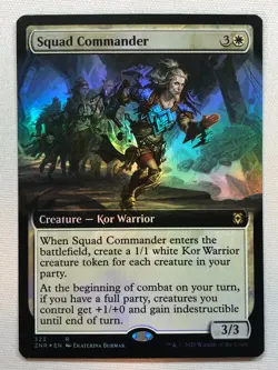 MTG Zendikar Rising Squad Commander (Extended Art) 323 Foil NM/M - Image 1
