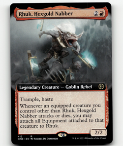 MTG Rhuk, Hexgold Nabber (Extended Art) 412 Regular Phyrexia: All Will Be Rare - Image 1