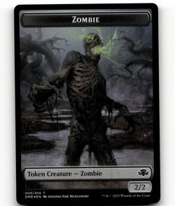 MTG Zombie Bird Double-sided Token FOIL Dominaria Remastered Token - Image 1
