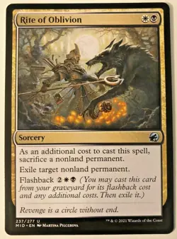 MTG Rite of Oblivion Innistrad: Midnight Hunt 237/277 Uncommon - Image 1