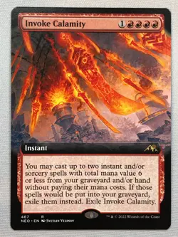 MTG Kamigawa: Neon Dynasty Invoke Calamity (Extended Art) 467 NM/M - Image 1