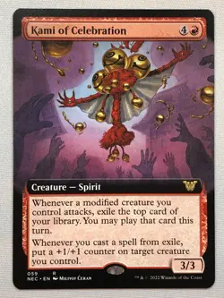 MTG Kamigawa: Neon Dynasty Kami of Celebration (Extended Art) 59 NM/M - Image 1
