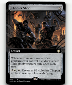 MTG Thopter Shop (Extended Art) 66 The Brothers' War Rare - Image 1