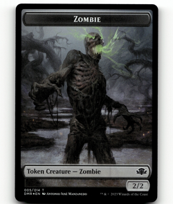MTG Zombie Griffin Double-sided Token FOIL Dominaria Remastered Token - Image 1