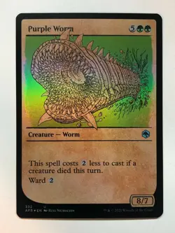 MTG Adventures of the Forgotten Realms Purple Worm (Showcase) 332 Foil NM/M - Image 1