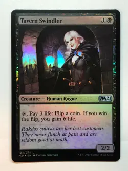MTG Tavern Swindler Core Set 2021 124/274 Foil Uncommon - Image 1