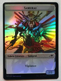 MTG Kamigawa: Neon Dynasty Samurai (003) // Treasure (017) Foil NM/M - Image 1
