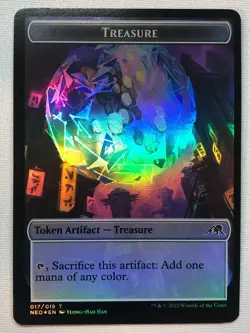 MTG Kamigawa: Neon Dynasty Samurai (003) // Treasure (017) Foil NM/M - Image 2