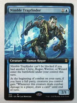 MTG Zendikar Rising Nimble Trapfinder (Extended Art) 332 NM/M - Image 1