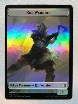MTG Zendikar Rising Kor Warrior // Plant Double-sided Token Foil NM/M - Image 1