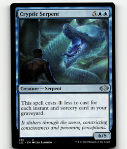 MTG Cryptic Serpent Jumpstart 2022 Uncommon - Image 1