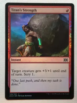 MTG Double Masters 2022 Titan's Strength 128 Foil NM/M - Image 1