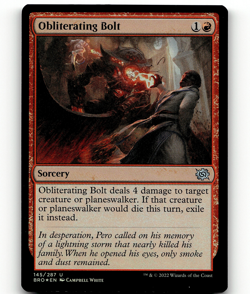 MTG Obliterating Bolt 145/287 FOIL The Brothers' War Uncommon - Image 1