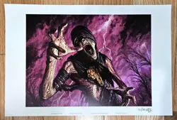 Magic the Gathering MTG Signed CCG ART PRINT 34/50 MUMMY Christopher Burdett - Image 1