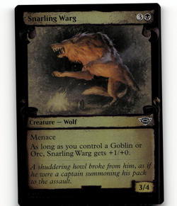 FOIL - MTG Snarling Warg (Showcase Scrolls) The Lord of the Rings - Image 1