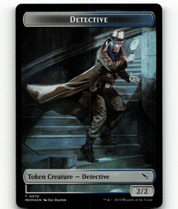 FOIL - MTG Detective Ooze Double-Sided Token - Murders at Karlov Manor - Image 1