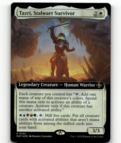 FOIL - MTG Tazri, Stalwart Survivor (Extended Art) 154 MOM: The Aftermath Rare - Image 1