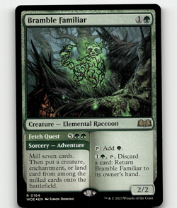 FOIL - MTG Bramble Familiar 164 - Wilds of Eldraine - Image 1