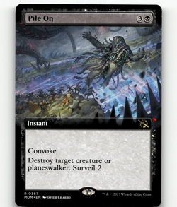 MTG - Pile On (Extended Art) 361 - March of the Machine - Image 1
